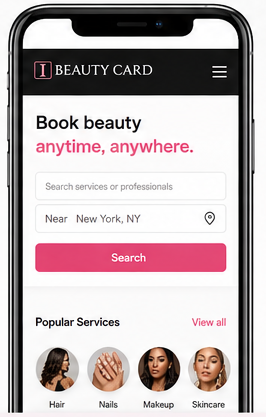 iBeautyCard mobile preview